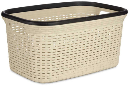 Kipit Wasmand - cr?me/beige - kunststof - rotan - 36 L