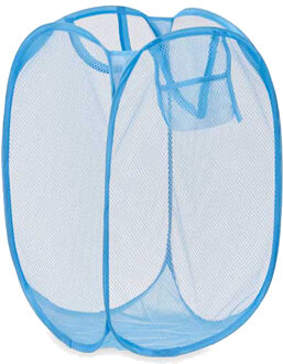 Kipit Wasmand flexibel/opvouwbaar - blauw - kunststof - 33 x 33 x 58 cm - 60 liter - Wasmanden