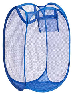 Kipit Wasmand flexibel/opvouwbaar - donkerblauw - kunststof - 33 x 33 x 58 cm - 60 liter - Wasmanden