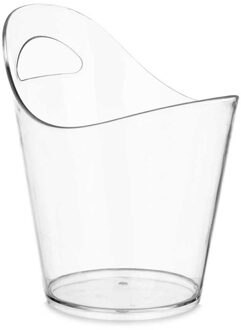 Kipit Wijnfles koeler/wijnkoeler Saint Tropez - transparant - kunststof - 25 x 20 x 30 cm - IJsemmer