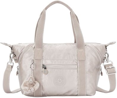 Kipling Art Mini metallic glow handtas dames Zilver - H 20 x B 39 x D 18.5 cm