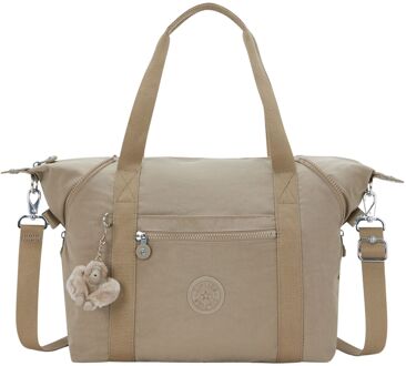 Kipling Art soft taupe handtas dames - H 27 x B 44 x D 20 cm