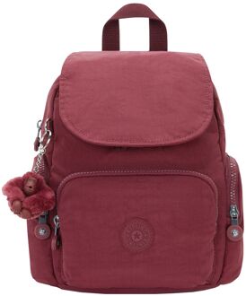 Kipling City Zip Mini b lounge wine rugzak Rood - H 29 x B 27 x D 14 cm