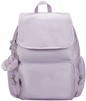 Kipling City Zip S bp lilac moon metallic rugzak Paars - H 33.5 x B 27 x D 19 cm