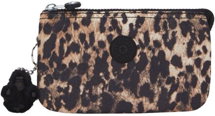 Kipling Creativity L prt ac wild leopard dames portemonnee Multicolor - H 11 x B 18.5 x D 1.5 cm