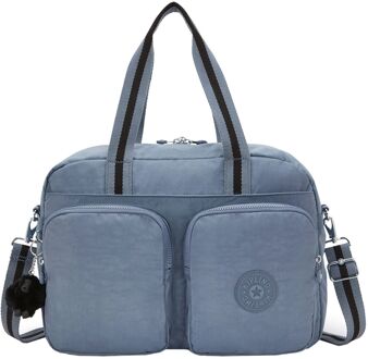 Kipling Defea XL b blue stone weekendtas handbagage Blauw - H 31.5 x B 44 x D 21 cm