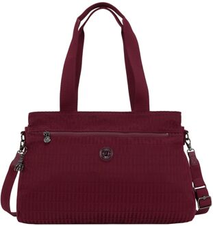 Kipling Elysia Work E e jq maroon tile jacquard Bruin - H 31 x B 48 x D 7 cm