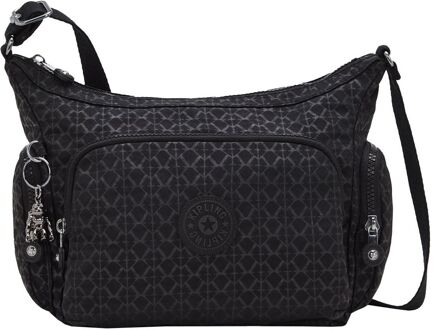 Kipling Gabb S signature emb damestas Zwart - H 22 x B 31 x D 14.5 cm