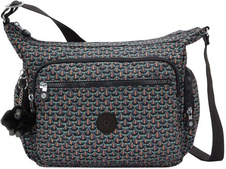 Kipling Gabbie prt ac geo feather schoudertas dames Multicolor - H 30 x B 35.5 x D 18.5 cm