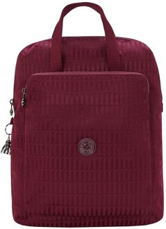Kipling Kazuki ej maroon tile jacquard rugzak Bruin - H 39.5 x B 36 x D 13.5 cm
