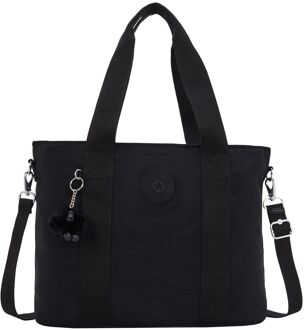 Kipling Minta L Up black noir schoudertas dames Zwart - H 44 x B 33 x D 17.5 cm