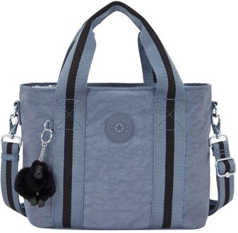 Kipling Minta M b blue stone damestas Blauw - H 23 x B 35 x D 15 cm