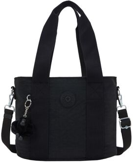 Kipling Minta M Up black noir schoudertas dames Zwart - H 23.5 x B 35 x D 15.5 cm