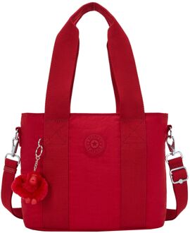 Kipling Minta M Up ruby red schoudertas dames Rood - H 23.5 x B 35 x D 15.5 cm