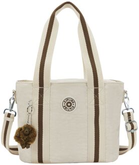 Kipling Minta M Up soft sand schoudertas dames Zand - H 23.5 x B 35 x D 15.5 cm
