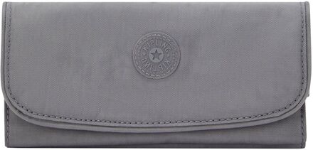 Kipling Money Land inviting grey dames portemonnee Grijs - H 10 x B 18.5 x D 3 cm