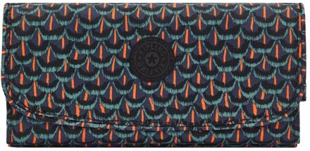 Kipling Money Land prt ac geo feather dames portemonnee Multicolor - H 10 x B 18.5 x D 3 cm