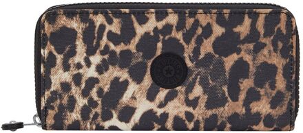 Kipling Money World B prt wild leopard dames portemonnee Multicolor - H 10 x B 20 x D 2 cm