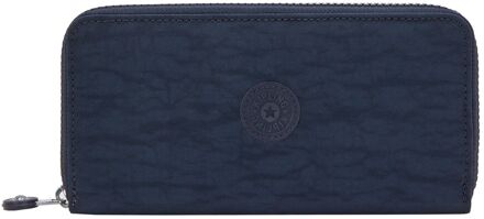 Kipling Money World Wallet blue bleu2 dames portemonnee Blauw - H 10 x B 20 x D 2 cm
