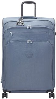 Kipling New Youri Spin L b blue stone zachte koffer Blauw - H 76 x B 49 x D 32 cm