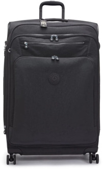 Kipling New Youri Spin L black noir Zachte koffer Zwart - H 76 x B 49 x D 32