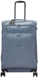 Kipling New Youri Spin M b blue stone zachte koffer Blauw - H 68 x B 42 x D 30 cm