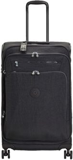 Kipling New Youri Spin M black noir Zachte koffer Zwart - H 68 x B 42 x D 30