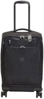 Kipling New Youri Spin S black noir handbagage koffer Zwart - H 55 x B 36 x D 25 cm