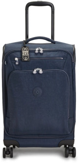 Kipling New Youri Spin S blue bleu 2 Zachte koffer Blauw - H 55 x B 36 x D 25