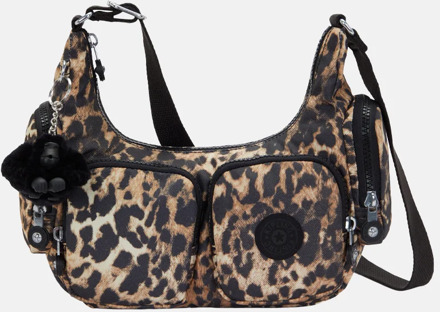 Kipling Rikka crossbody tas S wild leopard Bruin