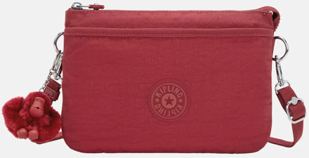 Kipling Riri crossbody tas funky red Rood