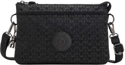 Kipling Riri crossbody tas signature emb Zwart