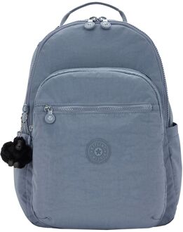 Kipling Seoul blue stone schooltas Blauw - H 44 x B 35 x D 20.5 cm