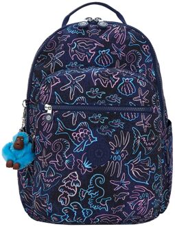 Kipling Seoul College disco fish schooltas kind Multicolor - H 44 x B 35 x D 25 cm