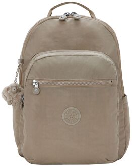 Kipling Seoul Lap soft taupe rugzak - H 44 x B 35 x D 20 cm