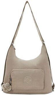 Kipling Yenna soft taupe schoudertas dames - H 36 x B 38 x D 13.5 cm