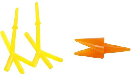 Kippen snavels en poten set - 8x stuks - geel en oranje - Paaskuikens maken - paasdecoratie Multi