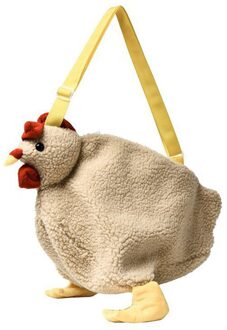 Kippen Vorm Zak Rits Crossbody Purse Voor Vrouwen Zachte Fleece Leuke Schoudertassen SAL99 1