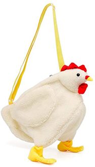 Kippen Vorm Zak Rits Crossbody Purse Voor Vrouwen Zachte Fleece Leuke Schoudertassen SAL99 2