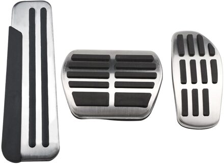 Kiqi Rvs Auto Pedalen Voor Renault Koleos 2 Kadjar Voor Samsung QM6 - Gas Rem Rest Pedaal cover AT met rust uit