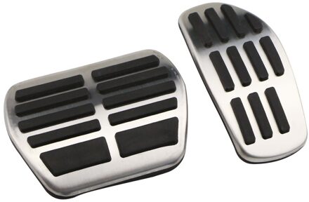 Kiqi Rvs Auto Pedalen Voor Renault Koleos 2 Kadjar Voor Samsung QM6 - Gas Rem Rest Pedaal cover AT zonder rust uit