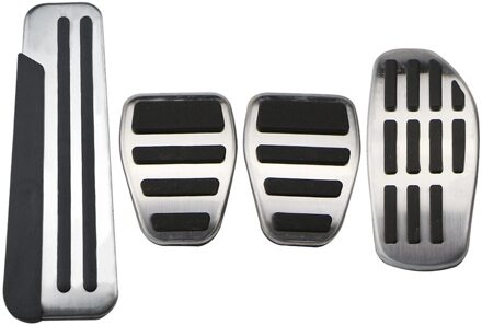 Kiqi Rvs Auto Pedalen Voor Renault Koleos 2 Kadjar Voor Samsung QM6 - Gas Rem Rest Pedaal cover MT met rust uit