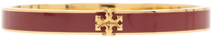 Kira armband met logo Tory Burch , Yellow , Dames - M,S