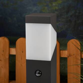 Kiran sokkellamp, 60 cm, sensor, grijs, IP44, E27 grafietgrijs, opaalwit
