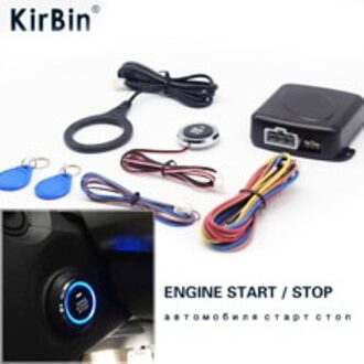 Kirbin Een Start Stop Knop Motor Keyless,Remote Start Kit Voor Auto, Keyless Entry Push Start Systeem, auto Alarm Systeem