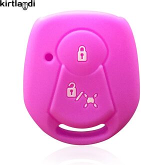 Kirtlandi 2 Knop Afstandsbediening Sleutel Sleutelhanger Accessoires Shell Voor Ssangyong Actyon Kyron Rexton Ongesneden Blade Autosleutel Cover Case Houder licht paars 1stk