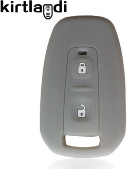Kirtlandi 2 Knop Afstandsbediening Sleutelhanger Case Cover Voor Tata Indica Vista Indigo Manza Siliconen Autosleutel Cover Bescherming Accessoires Grijs