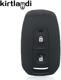 Kirtlandi 2 Knop Afstandsbediening Sleutelhanger Case Cover Voor Tata Indica Vista Indigo Manza Siliconen Autosleutel Cover Bescherming Accessoires zwart