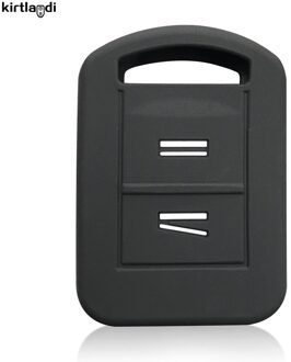 Kirtlandi Silicone Key Cover Holder Case Voor Opel Astra G Corsa C Meriva 2 Knop Autosleutel Cover Case sleutelhanger Accessoires Huid zwart