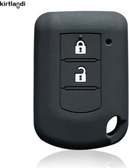 Kirtlandi Siliconen Autosleutel Cover Sleutelhanger Voor Mitsubishi Outlander Lancer Eclipse Galant Mirage Sleutelhouder Case Accessoires Tas zwart